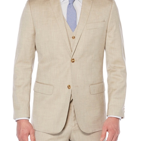 Perry Ellis Other - Perry Ellis Linen Cotton Herringbone Suit
